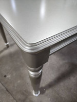 New! Silver Extendable Dining Table