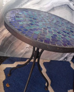 Glass Mosaic Indoor/Outdoor Side Table (2 Available)