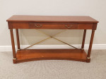 ETHAN ALLEN MEDALLION SOFA/CONSOLE TABLE