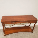 ETHAN ALLEN MEDALLION SOFA/CONSOLE TABLE