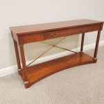 ETHAN ALLEN MEDALLION SOFA/CONSOLE TABLE