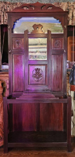 Cherry Wood Entryway Table Stand/Coat rack