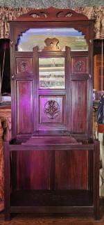 Cherry Wood Entryway Table Stand/Coat rack