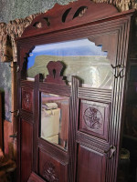 Cherry Wood Entryway Table Stand/Coat rack