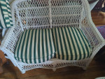 Rattan Glass top Table and chairs, Setee, end tables QUALITY !