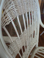 Rattan Glass top Table and chairs, Setee, end tables QUALITY !