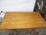 Lovely Wood/Wrought Iron Coffee Table