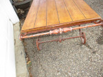 Lovely Wood/Wrought Iron Coffee Table