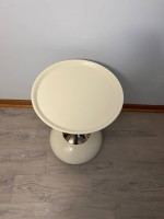 New Ivory/Gold Metal side table