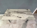 Tempered Glass coffee table with Black hairpin legs