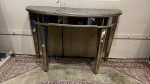 Lillian August Attributed Distressed Mirrored Console Table