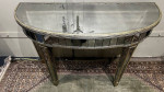 Lillian August Attributed Distressed Mirrored Console Table