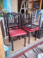 Two Oriental resin top dining table $80 chairs $10 more each
