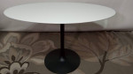 Brand new white oval tulip Dining Table with black base