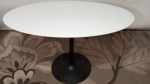 Brand new white oval tulip Dining Table with black base