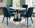Brand new white oval tulip Dining Table with black base