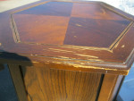 HEXAGON END TABLE WITH STORAGE