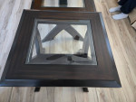 Solid wood Coffee table with glass top and end table set