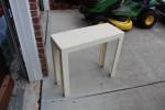 Ivory oil painted solid wood couch hallway narrow table
