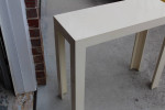 Ivory oil painted solid wood couch hallway narrow table