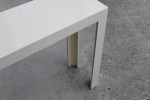 Ivory oil painted solid wood couch hallway narrow table