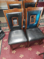 Wood rectangle kitchen table & 4 chairs