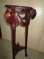 Carved Mahogany Plant/Vase Table