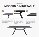 Acanva Expandable Modern Dining Table for 6-8 Seat