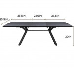 Acanva Expandable Modern Dining Table for 6-8 Seat