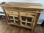 Real wood credenza and matching table