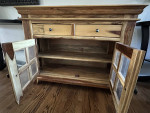Real wood credenza and matching table