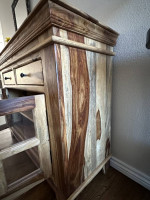 Real wood credenza and matching table