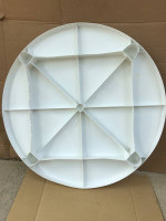 38" round resin patio table with 5 chairs