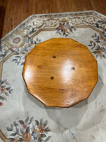 small, solid, maple table