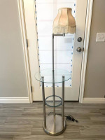 Side table with lamp