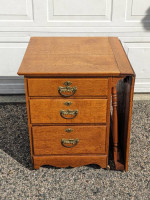 Antique Larkin Oak Sewing Cabinet Folding Work Table