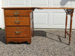 Antique Larkin Oak Sewing Cabinet Folding Work Table