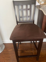 Dining room bar height table and 8 chairs