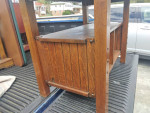 Solid wood --Oval table with lower storage