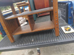 Solid wood --Oval table with lower storage