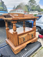 Solid wood nightstand/end table