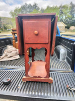 Solid wood--drop leaf side table