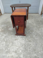 Solid wood--drop leaf side table