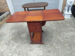 Solid wood--drop leaf side table