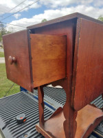 Solid wood--drop leaf side table