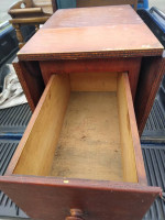 Solid wood--drop leaf side table