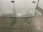 Glass Pedestal Dining Table