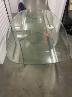 Glass Pedestal Dining Table