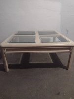 *** COFFEE TABLE WITH BEVELED GLASS INSERTS***