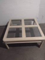 *** COFFEE TABLE WITH BEVELED GLASS INSERTS***